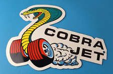 Vintage Ford Sign - Cobra Jet Sales Service Shelby Gas Oil Porcelain Sign picture
