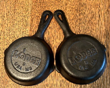 Mini Lodge Cast Iron Skillet 4” w/ 2 Pour Spouts Made in USA Quantity of Two picture
