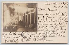 Pasadena CA~La Casa Grande Hotel~Poinsettia Sun Parlor~Dinner Here~1906 RPPC picture
