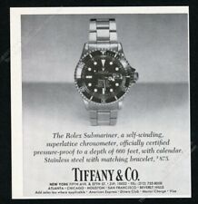 1978 Rolex Submariner Date watch Tiffany's dial photo Tiffany vintage print ad picture