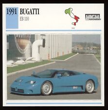 1991  Bugatti  EB 110  Classic Cars Card picture