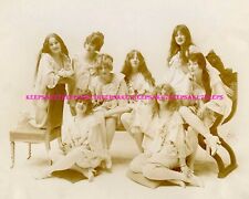 WONDERFUL 1914 PHOTO OF YOUNG STAGE ACTRESSES IN FRILLY LACE NIGHTGOWNS A-1914 picture