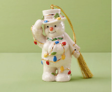 LENOX 2024 Annual SNOWMAN with Christmas Lights ORNAMENT NEW 895773 picture