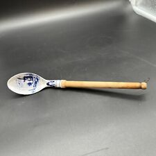 Antique Delft Blue and White Handpainted Windmill Spoon  Imperfection On Side picture