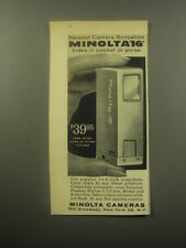 1959 Minolta 16 Camera Ad - Newest camera sensation Minolta 16 hides in pocket picture