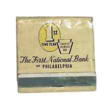 The First National Bank of Philadelphia Vintage Matchbook Pennsylvania picture