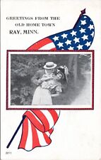 Postcard MN Ray Patriotic Romance - Greetings from the old hometown picture