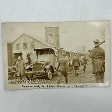 American Ambulances France Wounded Soldiers 1919, Postcard RPPC picture