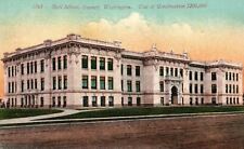 Vintage Postcard 1910's High School Everett Washington Cost of Construction WA picture