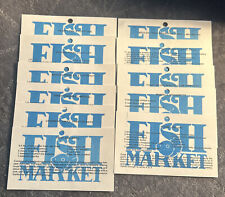 Lot of 11 Vtg Ephemera Fish Market Advertising Recipe Cards  picture