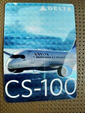 NEW DELTA AIR LINES PILOT TRADING CARD 51 BOMBARDIER CS-100 CARD 2016 RARE picture