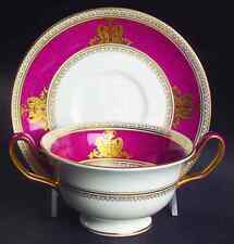 Wedgwood Columbia Powder Ruby  Cream Soup & Saucer 2069923 picture