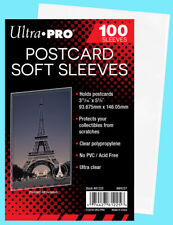 100 Ultra Pro Postcard Soft Sleeves Archival Safe Protective Collectible Storage picture