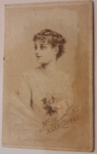 AN-136 IL Chicago W. F Mclaughlin Coffee Victorian Trade Card Woman Picture picture