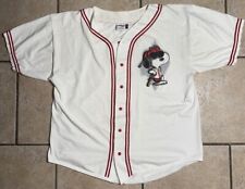 *RARE* Vintage Snoopy Peanuts Baseball Jersey Shirt Size XL Joe Cool Button Up picture