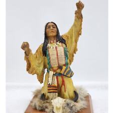 Vintage Indian Warrior Figurine Sculpture Southwestern Native American Style 10