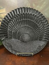 Rare Pilgrim Glass Party Platter Black Shell picture