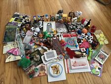Vintage Junk Drawer Lot Toys Keychains Magnets Crafts Figures Pins Patches picture