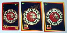 Lot of 1996 Classic McDonald's 30th Anniversary $2 Phone Card RARE Foil Stamped picture