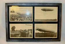 4 Framed Reproduction of Early 1900s Real Photo Postcards Zeppelin Airships #2 picture