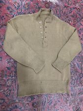 Vintage 1940’s  WWII US ARMY WINTER WOOL KNIT SWEATER O.D. Size MEDIUM picture