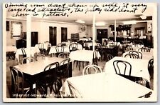 Cumberland Falls Kentucky~Howard's Motel Interior~Dining~Roadside~1940s RPPC picture