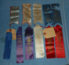 Lot of 13 Wiggins Fall Festival Prize Ribbons 1930s to 1950s Colorado picture