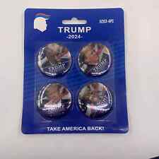 4pcs Donald Trump 2024 Election Mugshot Soft Button Pin Metal Brooch Badge Gift picture