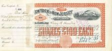 New York and New Jersey Ferry Co. - 1890's dated Shipping Stock Certificate - Sh picture