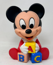 Vintage DISNEY Mickey Mouse ABC Blocks Squeak Toy Squeeze 6
