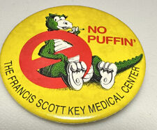 Vintage Baltimore MD Francis Scott Key Medical Center No Smoking Pinback Button picture