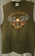 Collectible Vintage Harley Sleeveless Tee Biker To The Bone Charlotte N.C. picture