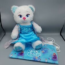 Build A Bear Disney Frozen Elsa Plush White Bear Sound Dress Bag Princess 17”  picture