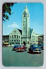 Watertown NY-New York, Clock, Baptist Church, Antique, Vintage c1955 Postcard picture