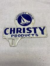 Vintage Christy Products Nautical License Plate Topper picture