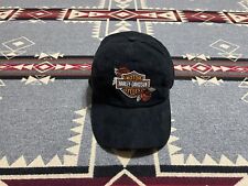 Harley Davidson Baseball Cap Hat Women's Rose Bar & Shield With Lace Up Back picture