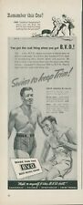 1944 BVD Swim Trunks W/Belt Pocket Towel Life Guard Keep Trim Vtg Print Ad L19 picture