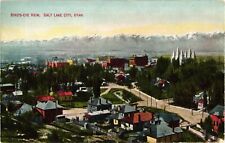 Bird's Eye View of Salt Lake City UT Divided Postcard c1910 picture
