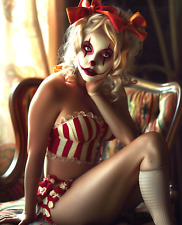 8x10 Signed Photo ART PRINT Cute Clown Girl Sexy Photograph Portrait Picture picture