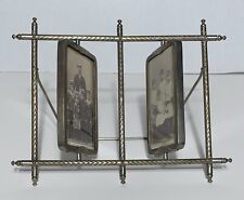 Antique REVOLVING TWO SIDED DOUBLE PICTURE PHOTOGRAPHS FRAME CDV 19th Century picture