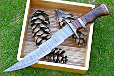 Custom Hand made Forge Damascus Steel Hunting Bowie Knife  SS-02 picture