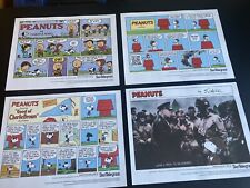 PEANUTS Schulz Tribute Snoopy Collectors Comic Sheets Set Of 4 Limited Press Run picture