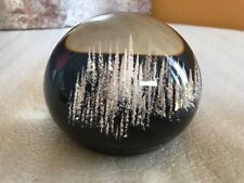Tarax Infinity Handcrafted Canada Black Bubble Winter Forest Paperweight Lucite picture
