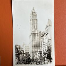 VINTAGE PHOTO New York City Woolworth building downtown Original Snapshot picture