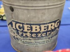 Antique ICEBERG Ice Cream Maker Vintage Winchendon MA USA - Alaska Freezer Co. picture