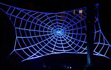 50 ft Mega GlowWeb Giant Rope Spider Web UV Glow Outdoor Halloween House Prop picture