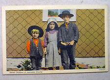 Amish Children Lancaster PA Linen 1948 posted Old Buy Savings Bonds Postcard 892 picture