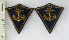 Pair Original Vintage SYRIAN NAVY Collar PATCH Flatwire Insignia SYRIA picture