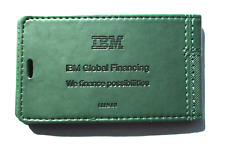 IBM Global Financing Leather Logo Luggage Identification Tag by Leeman NEW picture