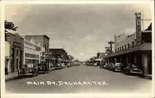 Dalhart TX Main St. Cars & Stores c1940 Real Photo Postcard picture